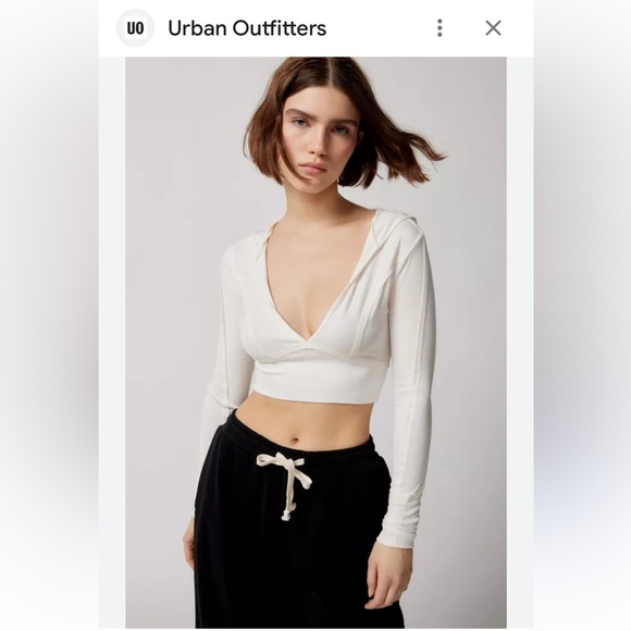 Urban Outfitters Tops - Urban Outfitters Out From Under Sweet Dreams Hooded Cropped Top Size M